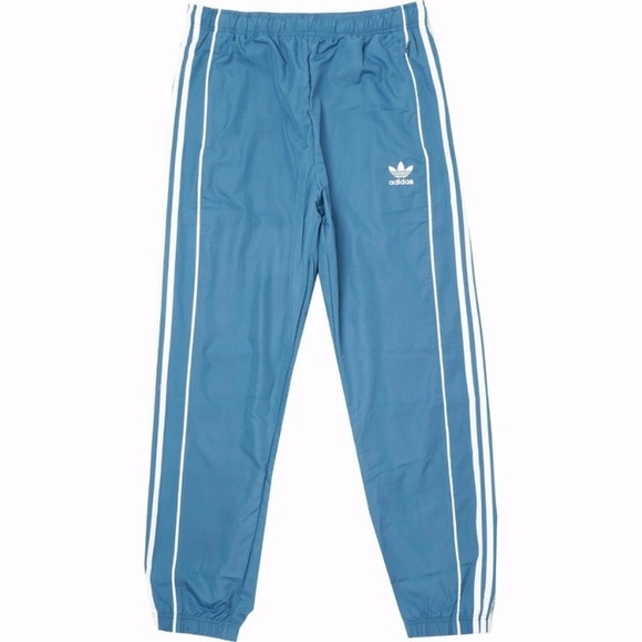 teal blue adidas pants